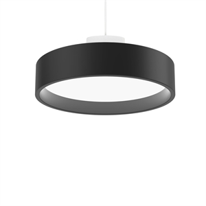 Suspension Louis Poulsen LP Circle, Diffuseur Opale Ø26 3000 K, Interrupteur Dali/Dim, Noir