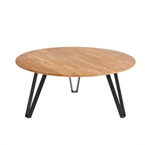 Table Basse Muubs Space Ø90 en Chêne Huilé Naturel