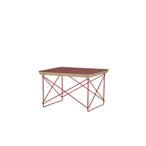 Table de Chevet/table D'appoint Vitra Occasional Table LTR, Couleur Brique Foncée/rouge Classique Eames
