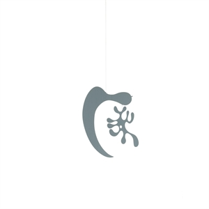 Vitra Eames Plywood Mobile Model AL Accessoire Décoratif Gris Glace