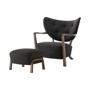 &Tradition Wulff ATD2 Fauteuil Hallingdal 376/Noyer Incl. Pouf ATD3