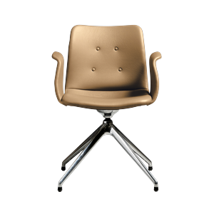 Chaise de Salle à Manger 4 Étoiles Primum de Bent Hansen, Acier poli/Zenso 3 261