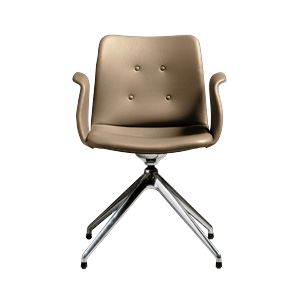 Chaise de Salle à Manger 4 Étoiles Primum de Bent Hansen, Acier poli/Zenso 3 228