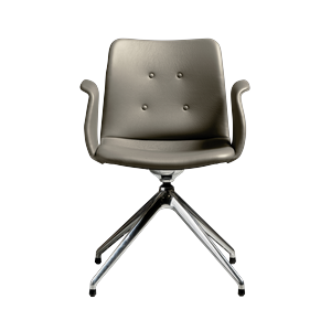 Chaise de Salle à Manger 4 Étoiles Primum de Bent Hansen, Acier poli/Zenso 3 214