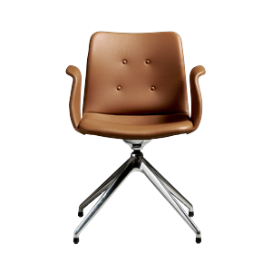 Chaise de Salle à Manger 4 Étoiles Primum de Bent Hansen, Acier poli/Zenso 3 223