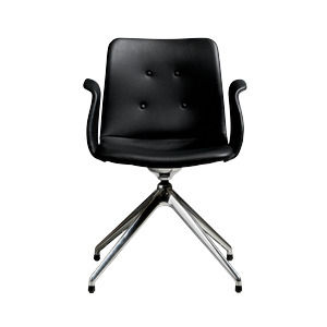 Chaise de Salle à Manger 4 Étoiles Primum de Bent Hansen, Acier poli/Zenso 3 207