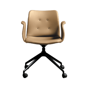 Chaise de Salle à Manger 4 Étoiles Bent Hansen Primum à Roulettes , Noir/ Zenso 3 261