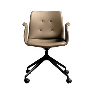 Chaise de salle à manger 4 étoiles Bent Hansen Primum à roulettes , Noir/ Zenso 3 228
