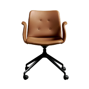 Chaise de Salle à Manger 4 Étoiles Bent Hansen Primum à Roulettes , Noir/ Zenso 3 223