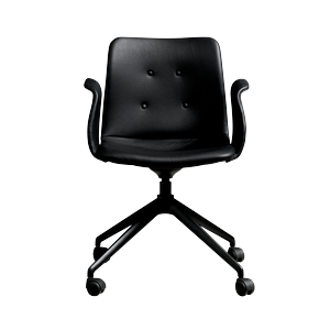Chaise de Salle à Manger 4 Étoiles Bent Hansen Primum à Roulettes , Noir/ Zenso 3 207