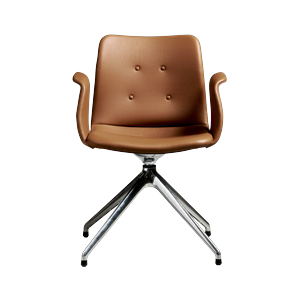 Chaise de Salle à Manger Pivotante 4 Étoiles Primum de Bent Hansen, Acier poli/Zenso 3 223