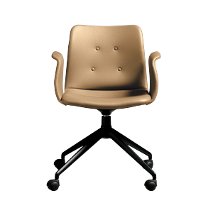 Chaise de Salle à Manger 4 Étoiles Bent Hansen Primum avec Roulettes et Siège Pivotant Noir/ Zenso 3 261
