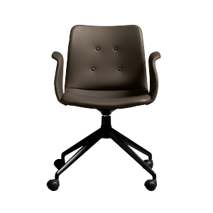 Chaise de Salle à Manger 4 Étoiles Bent Hansen Primum avec Roulettes et Siège Pivotant Noir/ Zenso 3 230