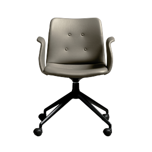 Chaise de Salle à Manger 4 Étoiles Bent Hansen Primum avec Roulettes et Siège Pivotant Noir/ Zenso 3 214