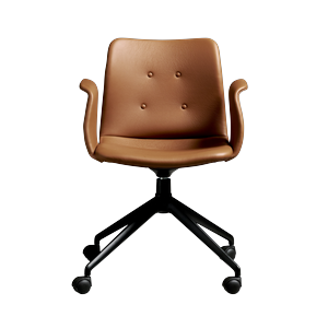 Chaise de Salle à Manger 4 Étoiles Bent Hansen Primum avec Roulettes et Siège Pivotant Noir/ Zenso 3 223