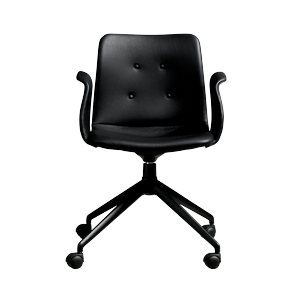 Chaise de Salle à Manger 4 Étoiles Bent Hansen Primum avec Roulettes et Siège Pivotant Noir/ Zenso 3 207