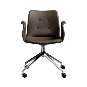 Chaise de Salle à Manger 4 Étoiles Primum de Bent Hansen, Pivotante et à Roulettes, Acier poli/Zenso 3 230