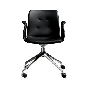 Chaise de Salle à Manger 4 Étoiles Primum de Bent Hansen, Pivotante et à Roulettes, Acier poli/Zenso 3 207