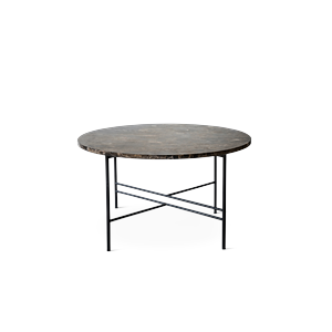 Table basse Metro 65/45 de Bent Hansen, marbre Emperador/marron foncé