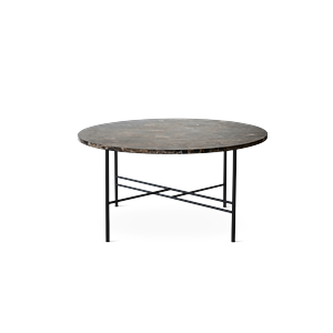 Table basse Metro 80/45 de Bent Hansen, marbre Emperador/marron foncé