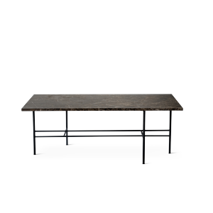 Table basse Metro 108 de Bent Hansen, marbre Emperador/marron foncé