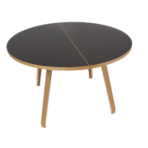 Table à Manger Primum de Bent Hansen en Linoléum Noir /chêne