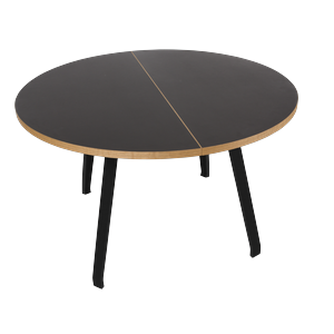 Table à Manger Primum de Bent Hansen, Linoléum Noir /hêtre Noir
