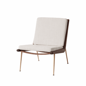 &Tradition Fauteuil Boomerang HM1 Noyer/ Loop Crème