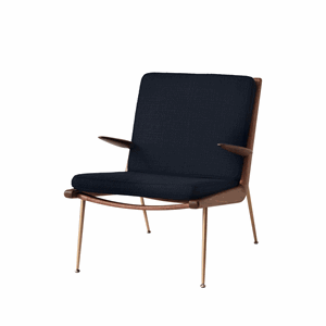 &Tradition Boomerang HM2 Fauteuil M. Accoudoir Noyer/ Loop Marine