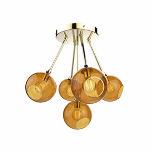 Design by Us Ballroom Molecule Plafonnier Ambre/Or