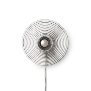 Applique murale FDB Furniture U12 Slaterhake Ø12 Câble transparent /Opale/ Noir