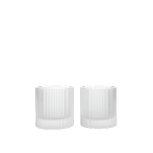 Lot de 2 Verres à Whisky Ferm Living Ripple 25 Cl, Verre Glacé