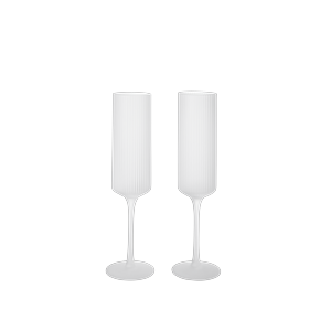 Lot de 2 Flûtes à Champagne Ferm Living Ripple 15 Cl, Glacé