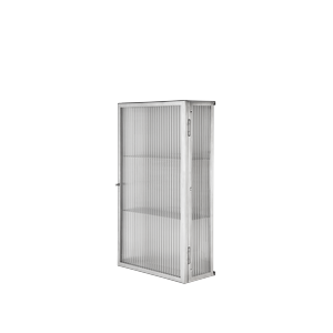 Armoire Murale Ferm Living Haze en Acier Inoxydable et Verre Cannelé