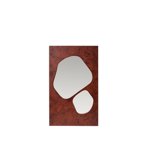Miroir Folia Ferm Living H82 en Bois de Ronce Teinté Foncé