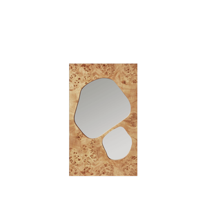Miroir Folia H82 Ferm Living en Bois de Racine Naturel
