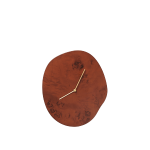 Horloge Murale Ferm Living Melt en Bois de Racine Teinté Foncé