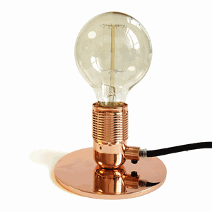 FRAMA E27 Bordlampe Kobber