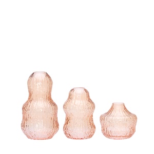 Hübsch Vase Fuyu Set de 3 Brun