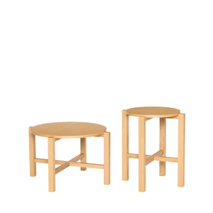 Ensemble de 2 Tables Basses Hübsch Four Naturel