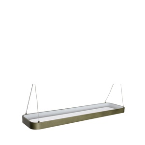 Hübsch Tube Suspension Grand Métallisé Vert Foncé