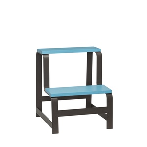 Tabouret Escamotable Hübsch Bleu/ Brun