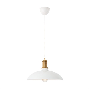 Konsthantverk Kavaljer Suspension Blanc Mat & Laiton Brut
