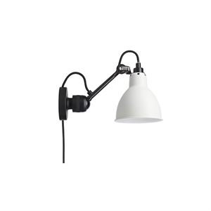 Lampe Gras N304 Applique murale Noir mat et Blanc/Cuivre avec câble