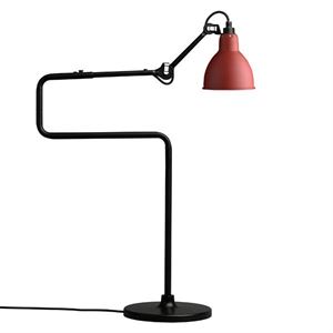 Lampe Gras N317 Lampe à Poser Noir Mat et Rouge Mat
