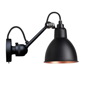 Lampe Gras N304 Applique murale Noir mat et Noir mat et Cuivre avec interrupteur