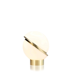 Lee Broom Mini Lampe à Poser Crescent Opale/Laiton