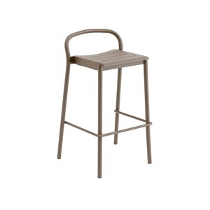 Tabouret de Bar Muuto Linear en Acier 75 cm Taupe