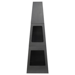 Cheminée d'extérieur Mareld avec rangement, Noir