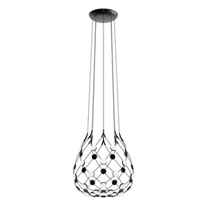 Suspension en maille Luceplan Ø55 Noir 1 mètre